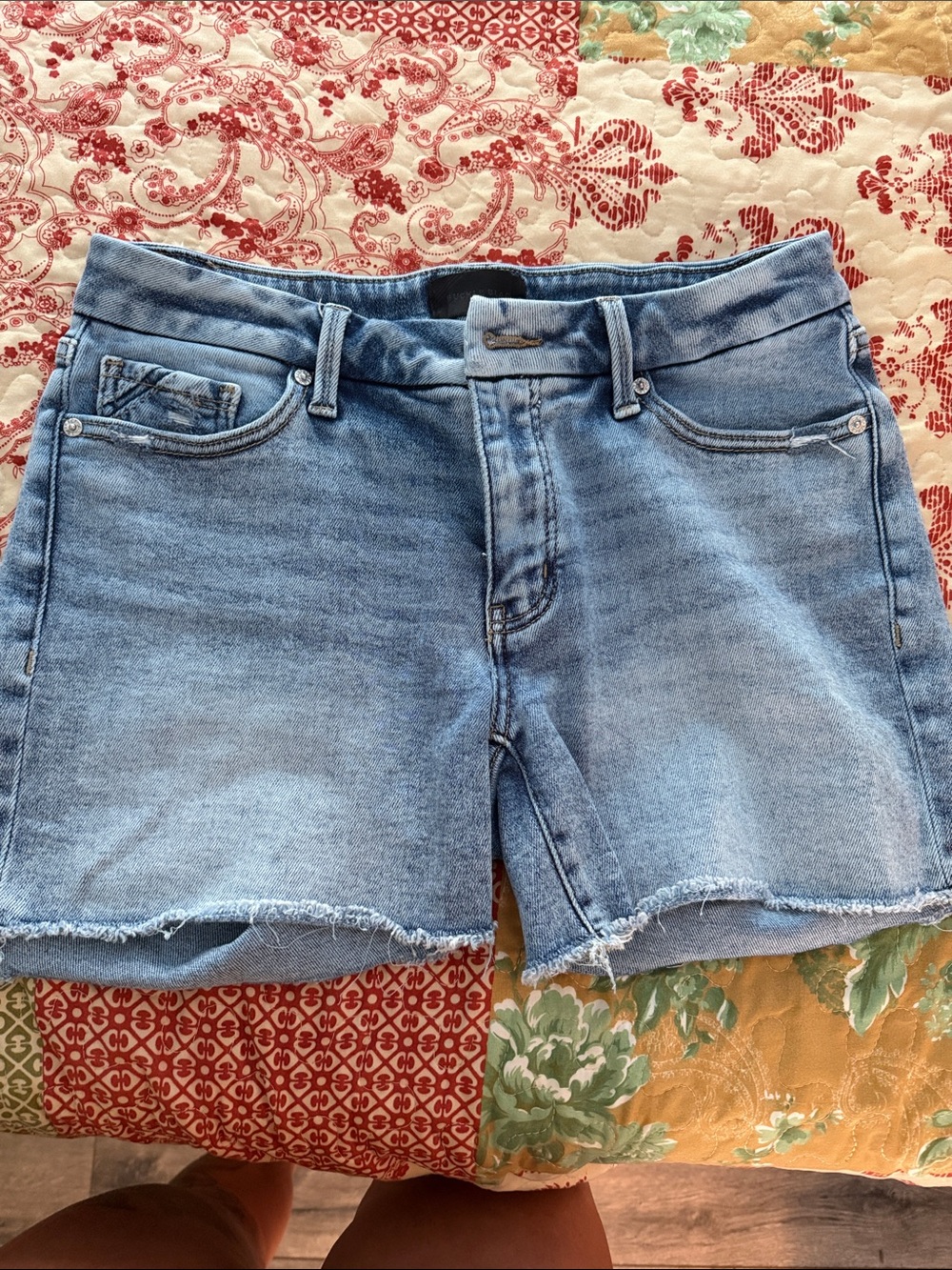 BKE Light Blue Denim Cutoff Shorts